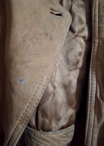 Düğmeli Kahverengi Deri Erkek Ceket Mont - Görsel 15