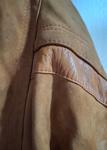 Düğmeli Kahverengi Deri Erkek Ceket Mont - Görsel 9