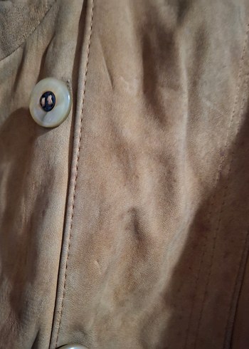 Düğmeli Kahverengi Deri Erkek Ceket Mont - Görsel 10