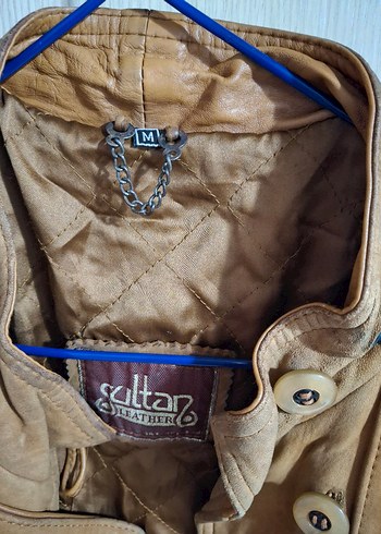 Düğmeli Kahverengi Deri Erkek Ceket Mont - Görsel 3