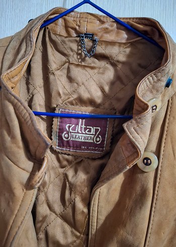 Düğmeli Kahverengi Deri Erkek Ceket Mont - Görsel 5