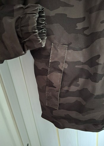 Düğmeli Fermuarlı Kamuflaj Desenli Erkek Montu - Görsel 8