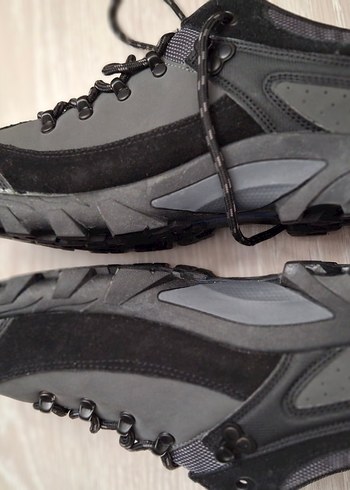Gri Biker Tarzı Erkek Ayakkabı Bağı 44 numara - Görsel 5