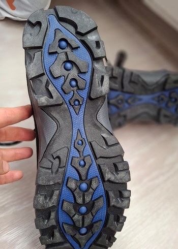 Gri Biker Tarzı Erkek Ayakkabı Bağı 44 numara - Görsel 4