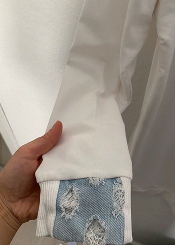 Beyaz Uzun Kollu tunik - Görsel 6