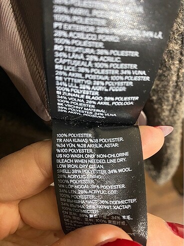 m Beden kahverengi Renk H&M yünlü palto