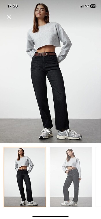 Siyah mom jean