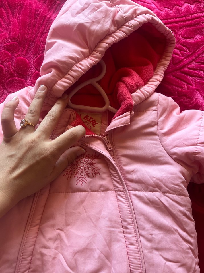 Kız Bebek Pembe Fermuarlı Tulum - Görsel 3