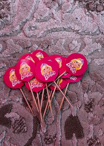 Barbie Temalı Pembe doğum günü süsleri - Görsel 3