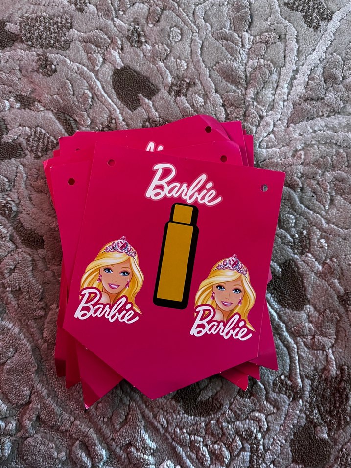 Barbie Temalı Pembe doğum günü süsleri - Görsel 2