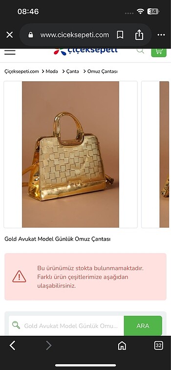  Beden Gold kol çantası