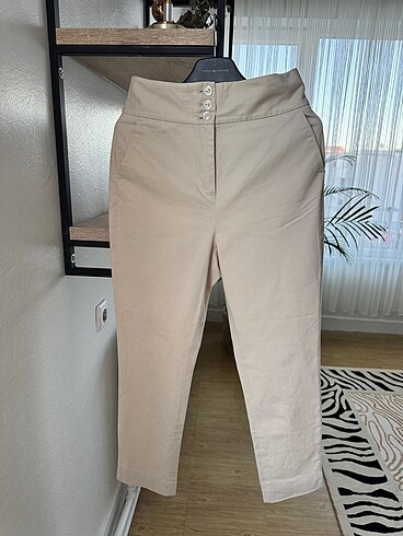 Tommy Hilfiger Krem Kumaş Pantolon