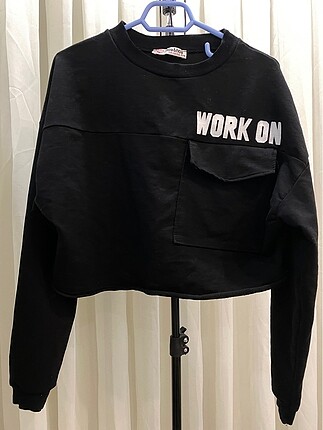 Yazılı siyaj sweatshirt