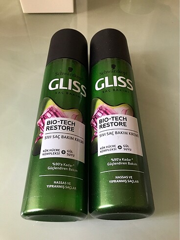 Schwarzkopf 2 tane Gliss Bio-Tech Restore Sıvı Saç Kremi 200 ml