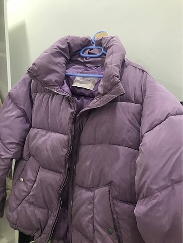 Pull and Bear Pull & Bear mor şişme mont