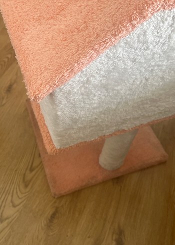 Pembe Pastel Kedi Evi ve Tırmalama Direği - Görsel 3