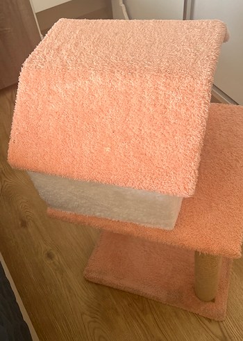 Pembe Pastel Kedi Evi ve Tırmalama Direği - Görsel 2