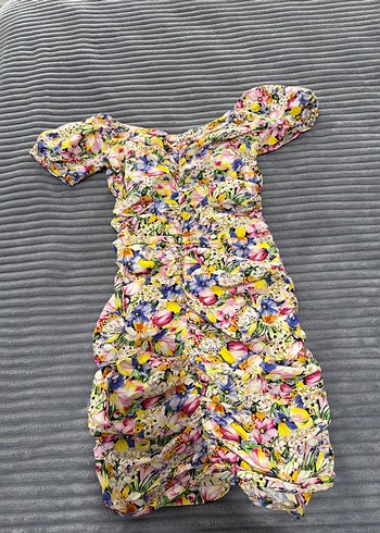 Zara mini çiçek desenli Elbise - Görsel 7