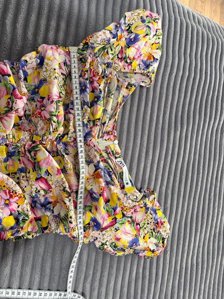 Zara mini çiçek desenli Elbise - Görsel 5