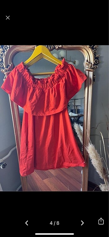 s Beden turuncu Renk H&M elbise