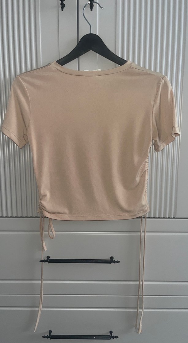 DK Bej Kısa Kollu Mini Kadın Tişört - Görsel 3