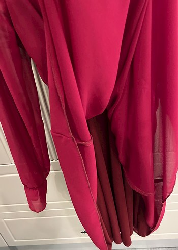 Bordo Midi Kadın Elbise - Görsel 2