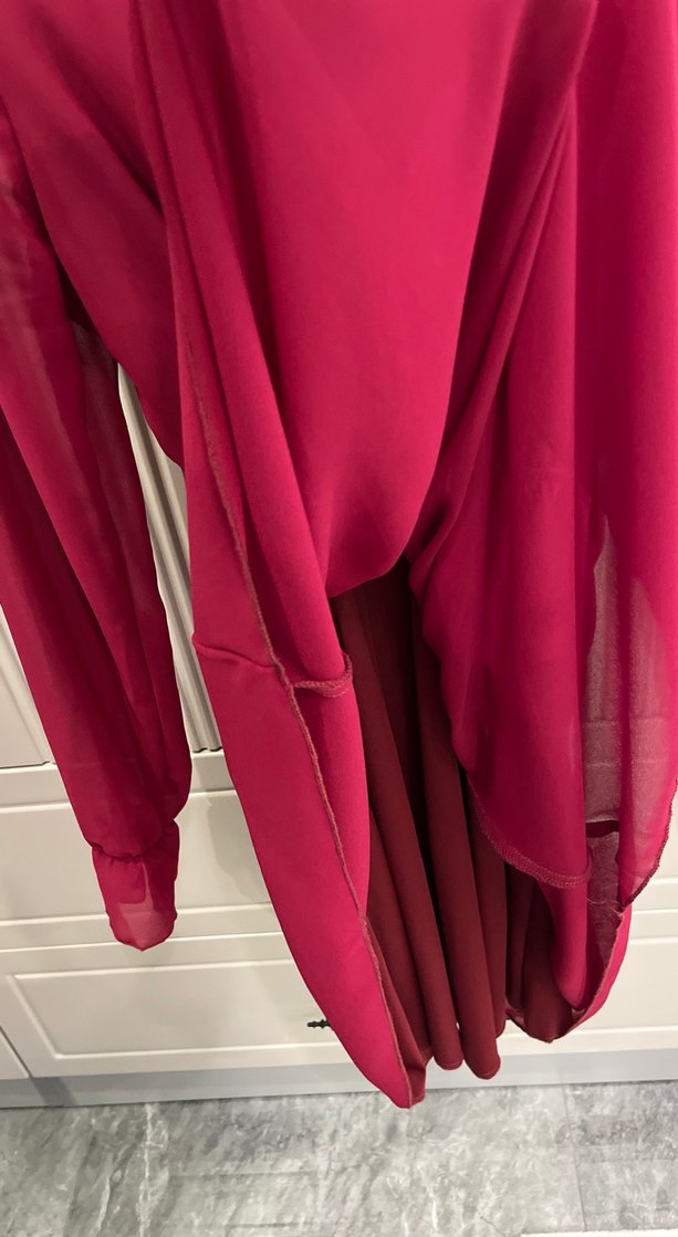 Bordo Midi Kadın Elbise - Görsel 2