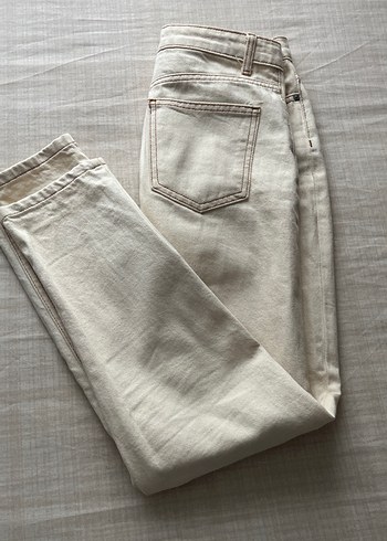 Bej Regular Fit Kadın Keten Pantolon - Görsel 3