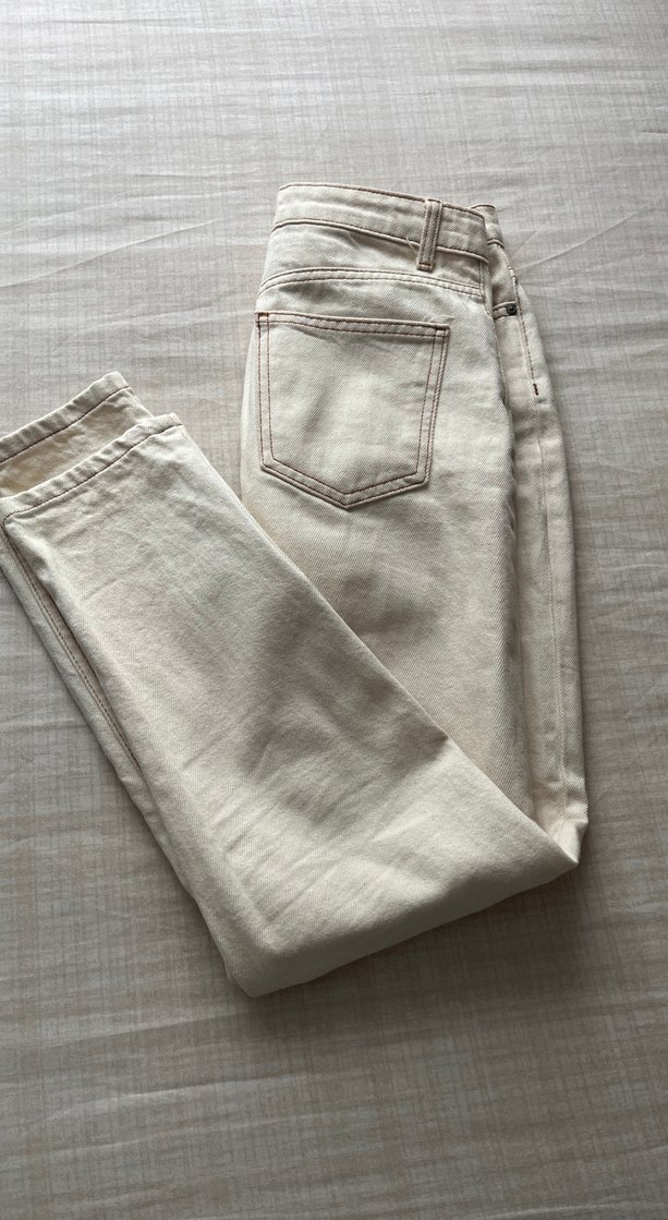 Bej Regular Fit Kadın Keten Pantolon - Görsel 3