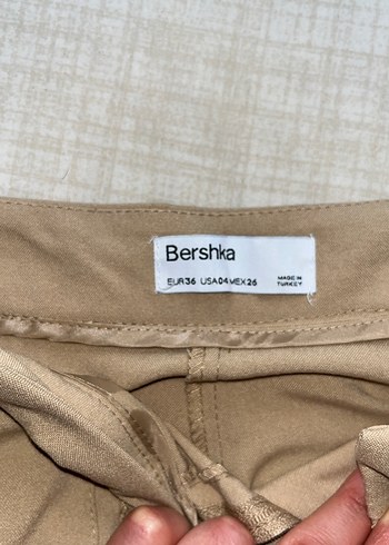 Bej Kadın Kumaş Pantolon Midi Boy - Görsel 3