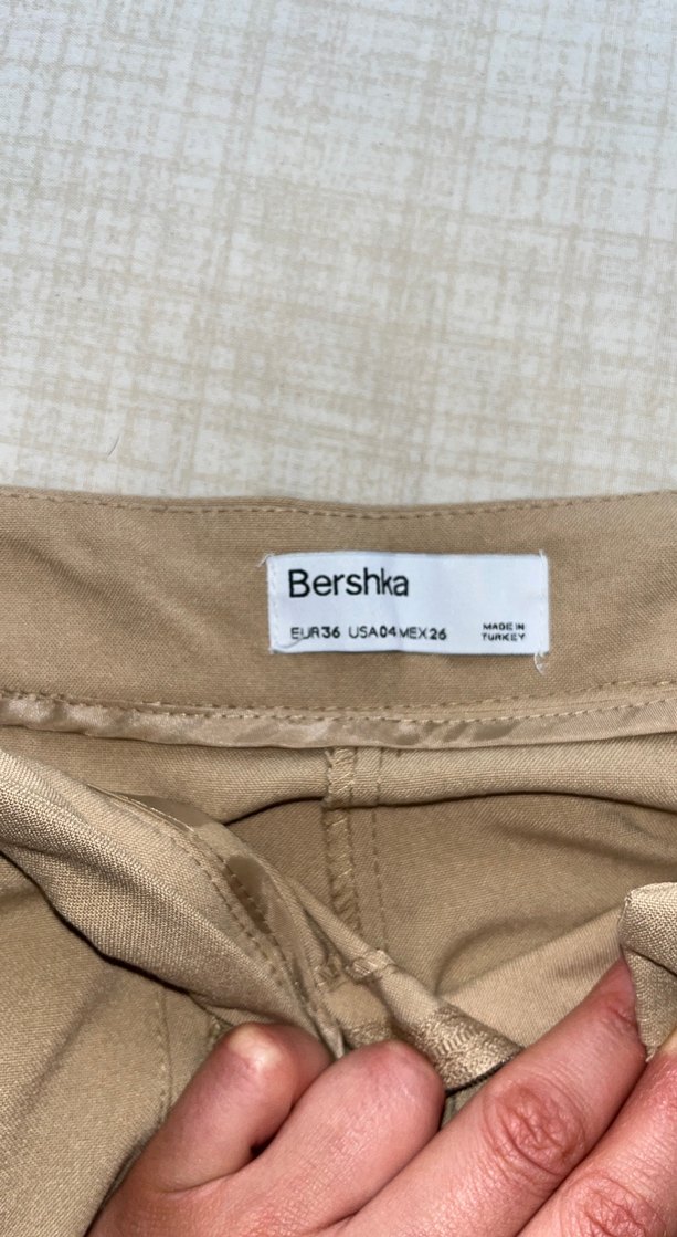 Bej Kadın Kumaş Pantolon Midi Boy - Görsel 3