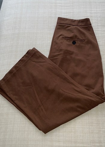 Kahverengi Kadın Kumaş Pantolon Normal Boy - Görsel 3