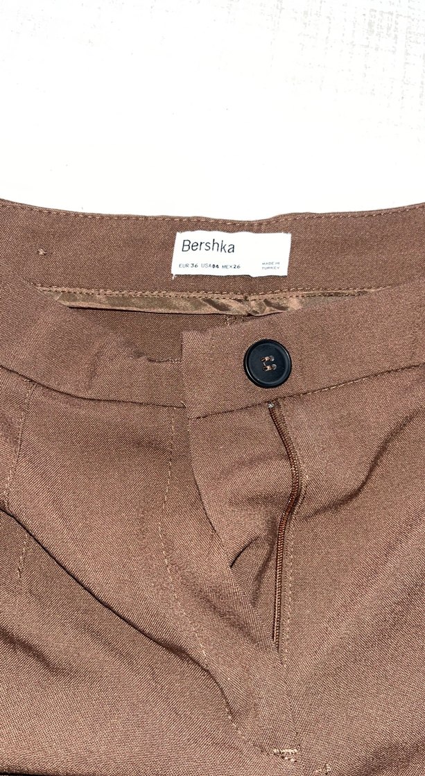 Kahverengi Kadın Kumaş Pantolon Normal Boy - Görsel 2