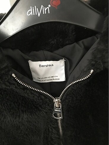 Bershka Bershka Siyah Crop Kürk