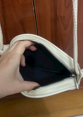 Beden ten rengi Renk Bej Minimalist Deri Kadın Çanta