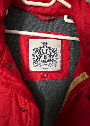 7 Yaş Beden Düğmeli Erkek Çocuk Kırmızı Streetwear Kaban