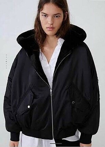 Zara çift taraflı mont orjinar 