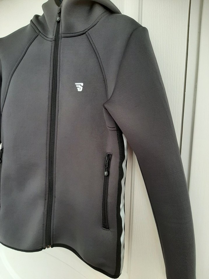 Fermuarlı Gri kadın Sweatshirt - Görsel 2