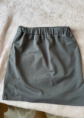 Zara Gri Midi Kadın Etek