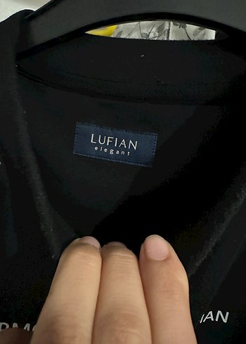 Lufian Lufian Siyah Baskılı Pamuklu Sweatshirt