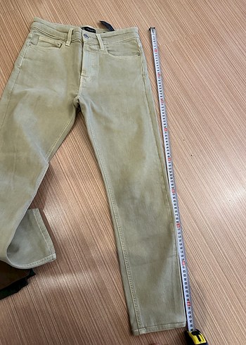 Bej Süet Erkek Pantolon, Kemerli, Normal Boy