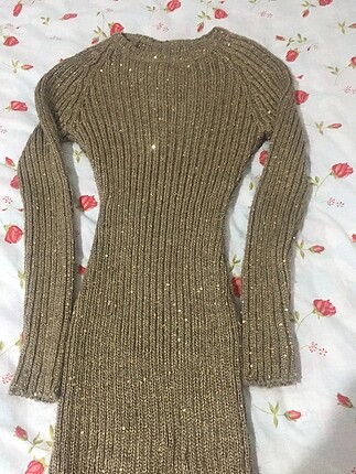 Zara Pul detaylı kışlık kalın elbise