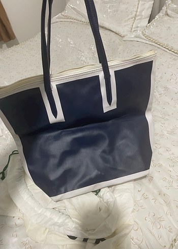 Lacoste Mavi Beyaz Fermuarlı Kadın Çanta - Görsel 3
