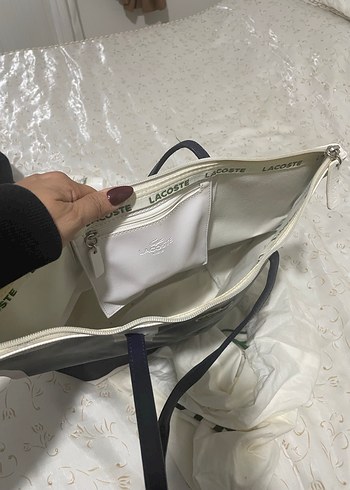 Lacoste Mavi Beyaz Fermuarlı Kadın Çanta - Görsel 2