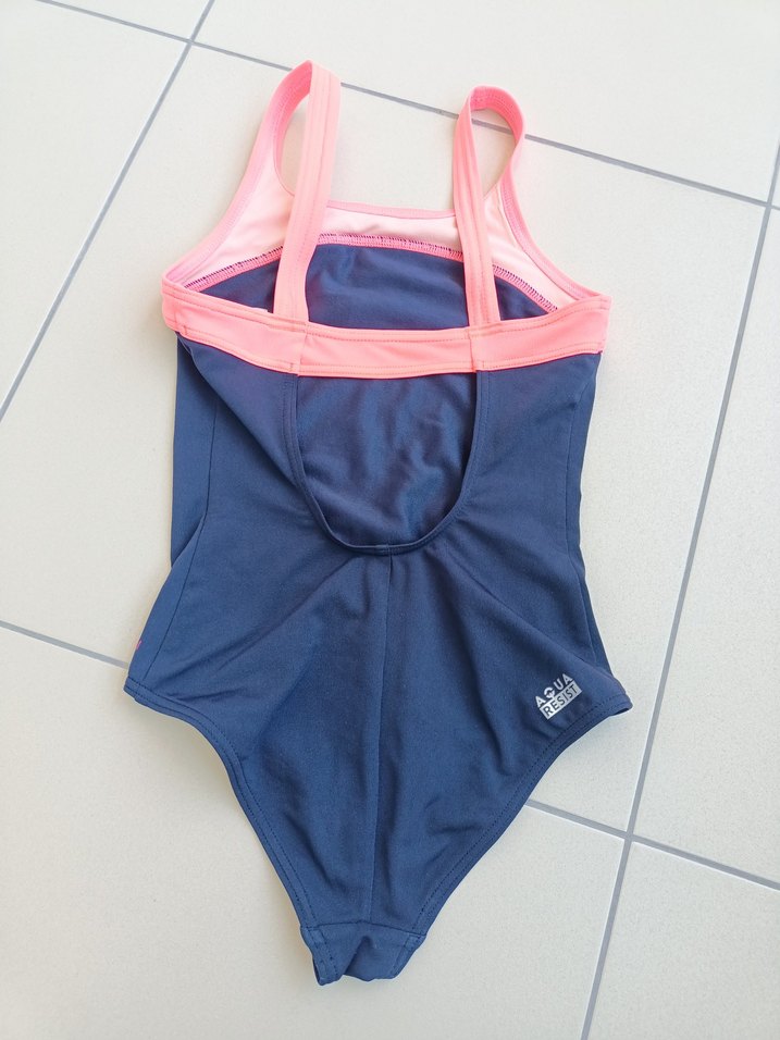 Lacivert ve Pembe yüzücü Kız Mayo - Görsel 2