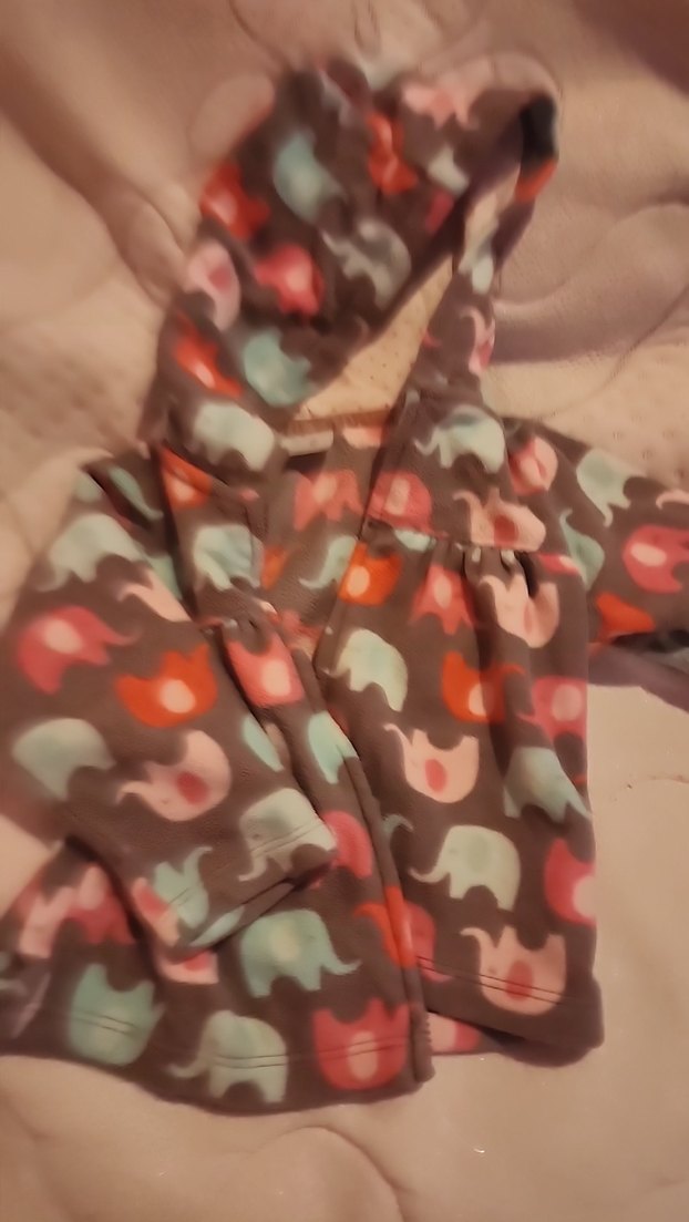 Kapüşonlu, Fermuarlı Baskılı Kız Çocuk Ceketi - Görsel 3