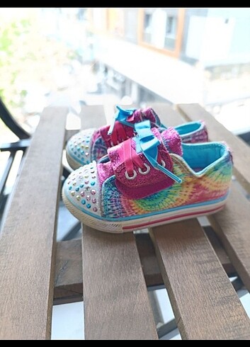 Skechers 22 numara ışıklı ve pırıltılı sneakers - Görsel 7