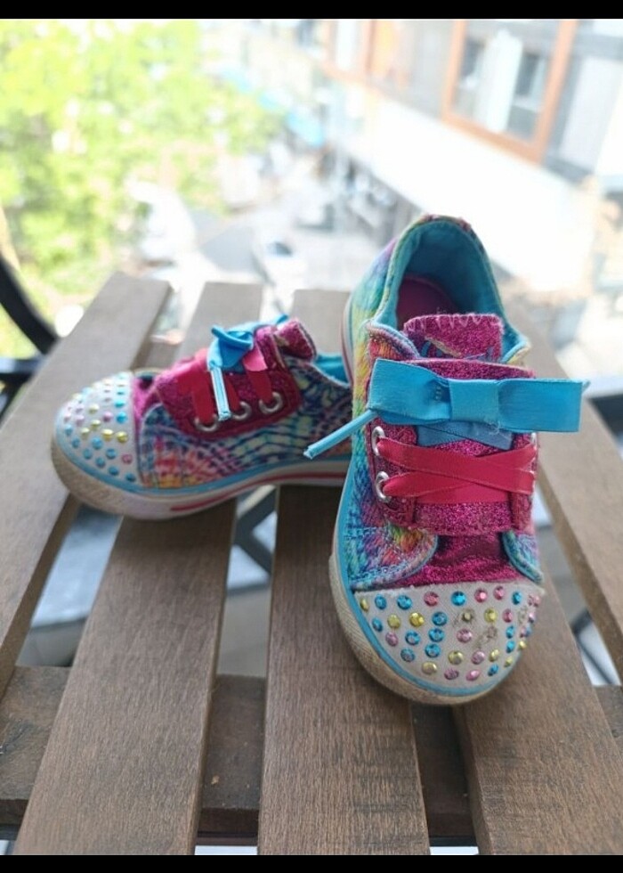 Skechers 22 numara ışıklı ve pırıltılı sneakers - Görsel 2