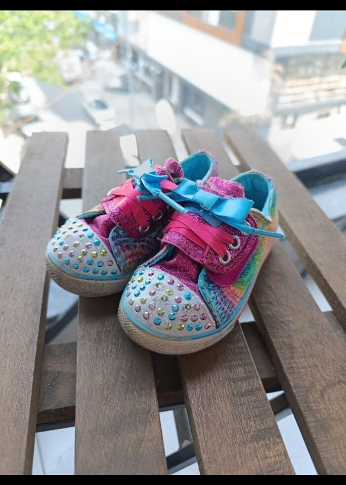 Skechers 22 numara ışıklı ve pırıltılı sneakers - Görsel 3