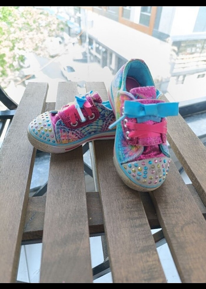 Skechers 22 numara ışıklı ve pırıltılı sneakers - Görsel 4